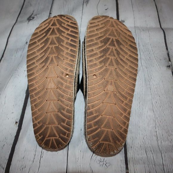 Qupid Meagan Black Open Toe Espadrille Cork Slide Platform Sandal Women's Size 7 - Picture 5 of 6